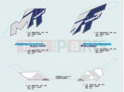 CFMOTO 2025 MOTORCYCLE 700 MT (CF700-9AH) DECAL-NEBULA WHITE - F19-1