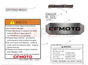 CFMOTO 2025 MOTORCYCLE 700 MT (CF700-9AH) WARNING DECAL - F19-3
