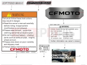 CFMOTO 700 MT (CF700-9AH) WARNING DECAL - F19-3