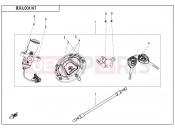 CFMOTO 2024 MOTORCYCLE 700 MT (CF700-9F [EU5] ) LOCK KIT - F01