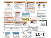 CFMOTO 2023 ATV CFORCE 1000 (CF1000ATR) DECAL WARNING - F19-2