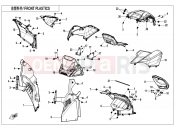 CFMOTO 2024 ATV CFORCE 1000 (CF1000ATR-2) FRONT PLASTICS(7\'\' DASHBOARD) - F04-2-A-V3