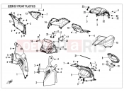 CFMOTO 2024 ATV CFORCE 1000 (CF1000ATR-2) FRONT PLASTICS(8\'\' DASHBOARD) - F04-2-B-V2