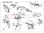 CFMOTO 2024 ATV CFORCE 1000 (CF1000ATR-2) FRONT PLASTICS(7\'\' DASHBOARD,WITH GEARSHIFT LOCK) - F04-2-C-V1