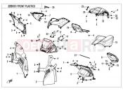CFMOTO 2024 ATV CFORCE 1000 (CF1000ATR-2) FRONT PLASTICS(8\'\' DASHBOARD,WITH GEARSHIFT LOCK) - F04-2-D-V1