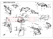 CFMOTO CFORCE 1000 (CF1000ATR-2) FRONT PLASTICS(8\'\' DASHBOARD) - F04-2-B-V3