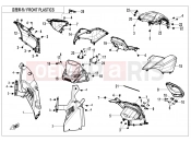 CFMOTO 2025 ATV CFORCE 1000 (CF1000ATR-2 [ABS] ) FRONT PLASTICS(8\'\' DASHBOARD,WITH GEARSHIFT LOCK) - F04-2-D-V2
