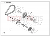 CFMOTO 2021 ATV CFORCE 1000 (CF1000AU) CVT ASSY(NO SPEED LIMITED,16g WEIGHT ROLLER) - E05-A-V2