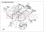 CFMOTO CFORCE 450 (CF400ATR-2L [T3b] ) REAR PLASTICS - F04-3