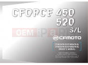 CFMOTO CFORCE 450 (CF400ATR-2L [T3b] ) OWNERâS MANUAL - F38