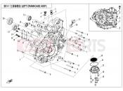 CFMOTO CFORCE 450 (CF400ATR-2L [T3b] ) LEFT CRANKCASE ASSY - E01-1