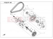 CFMOTO CFORCE 450 (CF400ATR-2L [T3b] ) CLUTCH @^ CVT ASSY.(16g WEIGHT ROLLER) - E05-B