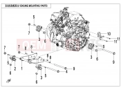 CFMOTO 2025 ATV CFORCE 450 (CF400AU-3L) ENGINE MOUNTING PARTS - F00-1