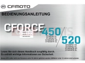 CFMOTO CFORCE 450 (CF400AU-A) OWNERâS MANUAL(GERMAN) - F38-E