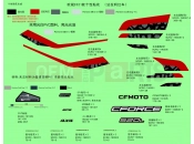 CFMOTO CFORCE 520 (CF500ATR-2L [T3b] ) DECAL KITS(FIRE RED) - F19-1-B