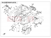 CFMOTO CFORCE 520 (CF500ATR-2S [T3b] ) REAR PLASTIC - F04-3