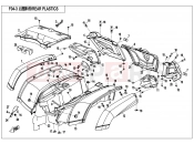 CFMOTO 2017 ATV CFORCE 550 (CF500AU-6B) REAR PLASTIC - F04-3