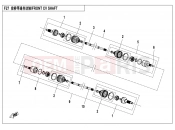 CFMOTO 2017 ATV CFORCE 550 (CF500AU-6B) FRONT CV SHAFT - F27