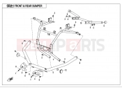 CFMOTO 2021 ATV CFORCE 500 (CF500AU-6L) BUMPER(WITH REFLECTOR MOUNTING BRACKETS) - F23-B