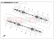 CFMOTO 2021 ATV CFORCE 500 (CF500AU-6L) FRONT CV SHAFT(ODM) - F27-A