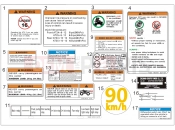 CFMOTO 2020 ATV CFORCE 520 (CF500AU-7A) WARNING DECAL - F19-1-V3