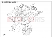 CFMOTO CFORCE 500 (CF500AU-7S) REAR PLASTICS - F04-3