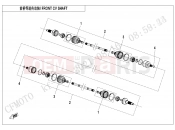 CFMOTO 2021 ATV CFORCE 520 (CF500AU-7SF) FRONT CV SHAFT(SPS) - F27-B
