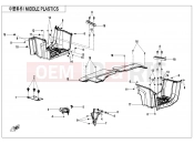 CFMOTO CFORCE 625 (CF600ATR-2S [T3b] ) MIDDLE PLASTICS - F04-3