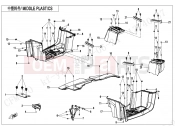 CFMOTO 2021 ATV CFORCE 625 (CF600AU-3L) MIDDLE PLASTICS(WITHOUT GEARSHIFT LOCK) - F04-3-B-V2
