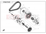 CFMOTO 2021 ATV CFORCE 625 (CF600AU-3L) CLUTCH @^ CVT ASSY. - E05-V1