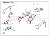 CFMOTO 2021 ATV CFORCE 625 (CF600AU-3LF) REAR PLASTICS - F04-5