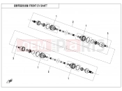 CFMOTO 2021 ATV CFORCE 625 (CF600AU-3LF) FRONT CV SHAFT - F27