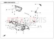 CFMOTO 2021 ATV CFORCE 625 (CF600AU-3SF) REAR PLASTICS - F04-6