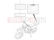 SUZUKI DR-Z400E K4 (2004) (E03,E28,E33) 45A - LABEL (MODEL K4)