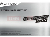 CFMOTO UFORCE 1000 (CF1000UTR-3) OWNER'S MANUAL(GERMAN) - F38-D