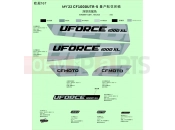 CFMOTO UFORCE 1000 (CF1000UTR-5) DECAL KITS(GALAXY GREY) - F19-2-B