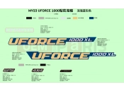 CFMOTO UFORCE 1000 (CF1000UTR-5) DECAL KITS(TWILIGHT BLUE) - F19-2-B