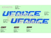CFMOTO UFORCE 1000 (CF1000UTR-5) DECAL KITS(TWILIGHT BLUE) - F19-2-B