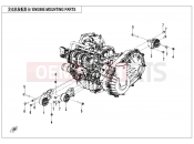 CFMOTO 2025 UTV U10 PRO (CF1000UTR-8 [ABS] ) ENGINE MOUNTING PARTS - F00-1