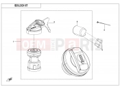 CFMOTO UFORCE 600 (CF600UTR) LOCK KIT(WITH STEERING WHEEL LOCK) - F01-B