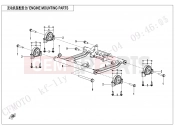 CFMOTO 2021 UTV UFORCE 600 (CF600UTR [T1b] ) ENGINE MOUNTING PARTS - F00-1
