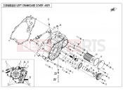 CFMOTO 2022 UTV UFORCE 600 (CF600UTR [T1b] ) LEFT CRANKCASE COVER ASSY. - E01-4-V1
