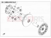 CFMOTO 2017 UTV UFORCE 800 (CF800UTR-2) DRIVE PULLEY - E05-1
