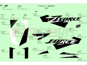 CFMOTO ZFORCE 1000 (CF1000US-2) DECAL,INTERNATIONAL(LAVA ORANGE) - F19-2-C