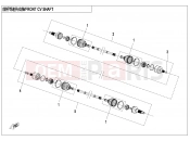 CFMOTO 2019 SSV ZFORCE 1000 (CF1000UTR-2) FRONT CV SHAFT - F27