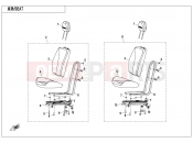 CFMOTO 2020 SSV ZFORCE 1000 (CF1000UTR-B) SEAT(BLACK) - F13-A