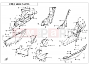 CFMOTO ZFORCE 1000 (CF1000UTR-B) MIDDLE PLASTIC - F04-5