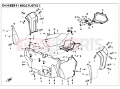 CFMOTO ZFORCE 500 (CF500US) MIDDLE PLASTICS 1 - F04-3