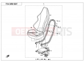 CFMOTO ZFORCE 800 (CF800) SEAT(BLACK @^ WHITE) - F13-C