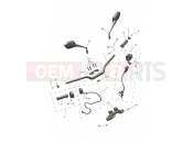 Triumph 2026 Trident 800 Handlebars, Top Yoke & Mirrors